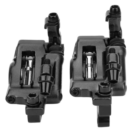 Heavy Duty Hydraulic Disc Brake Front And Rear Set Mountain Road Bike Aluminum Alloy Build Two Way Piston calipers side view