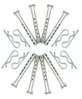 Heavy Duty Clevis Pin With R Clip 1/4 Inch By 2 1/2 Inch 8 Pack For Home Farm Automotive DIY And Industrial Projects
