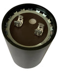 Bottom view of 105-126 MFD 220V Beefy Motor Start Capacitor for Well Pump Control Boxes, compatible with Franklin models.