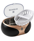 40W Ultrasonic Jewelry Cleaner With 3 Minute Auto Timer And No Fuss Cleaning, Adjustable 42KHz To 48KHz, open with basket visible