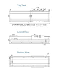 Precision Ball Screw Cnc Linear Guide Shaft Actuator Module Slide Table technical dimensions top lateral bottom views