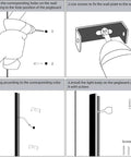 Installation guide for Modern No Fuss Plug In Long Wall Sconce 39 Inch Black Matte LED Wall Light, steps and tools illustrated.
