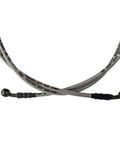 Close-up of Beefy Braided Hydraulic Brake Line with 10mm Banjo Ends M10 Universal Fit for Dirt Bike ATV 80cm Heavy Duty Hose