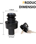 Ignition Key Switch For Ranger 1000 XP 1000 ATV UTV 4 Pin 3 Position Off Run Start Replacement Kit with dimensions