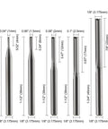 1/8 Inch Straight Router Bits Set For DIY Woodworkers And CNC Milling With 2 Flutes Double Edged Cutters, Includes 1.0mm 1.5mm 2.0mm 2.5mm 3.175mm Shanks, Tungsten Steel Bits Pro Grade For MDF PVC Acrylic Carving, Grooving, Slotting
