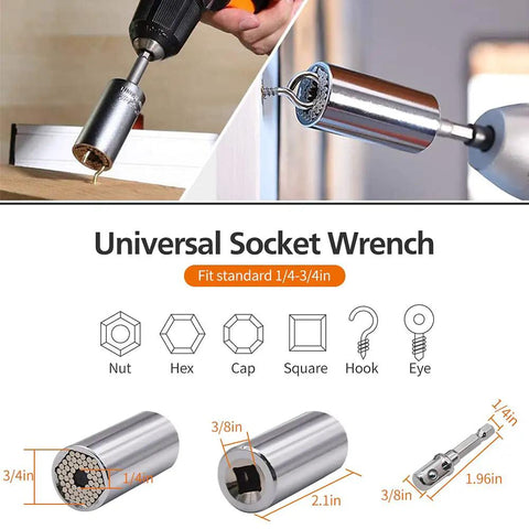 Bendable Drill Bit Extension With 105 Degree Right Angle Magnetic Screwdriver Bit Holder Universal Socket Adapter Set 1/4 3/8 1/2 Inch 12 Piece Screwdriver Bit Kit Flexible Drill Accessory For Tight Spots Must Have Gear