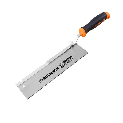 10 Inch Dovetail Jamb Saw With Reversible Blade Spring Loaded Flush Cut 13 TPI Double Ground Teeth Cranked Soft Grip Handle