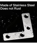 80mm L Shaped Flat Stainless Steel Corner Brackets For Shelves And Cabinets with corrosion resistant steel in wet environment
