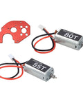 050 Brushed 55T and 80T motors with red mounting plate for 1/24 SCX24 Deadbolt Wrangler Gladiator Bronco, upgrade parts