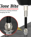 Top Tier Magnetic Drill Bit Kit With Shockproof S2 Alloy Steel Screwdriver Bits And Non Slip Hex Shank For High Torque Impact Driver Jobs And Heavy Duty Electric Drills That Hold Screws Tight During Any Tough Project, close bit demo