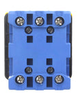 Universal Go-To 2-Position 3-Phase Changeover Switch With Rotary Panel Selector, 40A 690V AC, 6 Terminals, blue front view