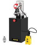 Single Acting 12V DC Hydraulic Pump Power Unit For Dump Trailer, 3.75 Gallon Capacity, Steel Construction, Fast Start, Built Tough Hydraulic Power Pack For Heavy Duty Industrial Use