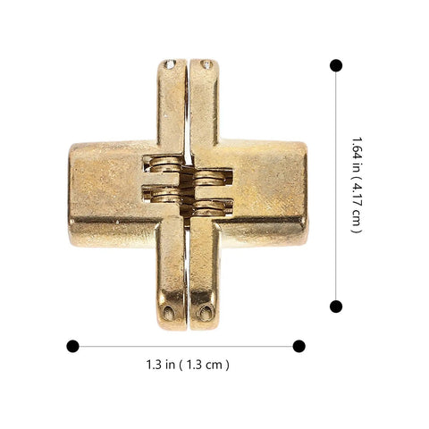 Hidden Cross Zinc Alloy Concealed Hinges Two Pack For Wooden Doors And Lightweight Worktops Frameless Cabinets Kitchen Cabinet Hardware Lowkey Silent Anti Rust Durable Door Hinge, dimensions 1.64 x 1.3 inches.