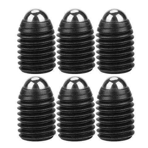 Built Tough M12 Ball Plungers 10 Pack Hex Socket Spring Loaded Carbon Steel workpiece positioning hardware displayed side by side.