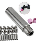 Heavy Duty Plasma Torch Consumables Kit With Two Premium Cups And Secure Brackets For Smooth Industrial Cutting On Steel Auto Parts including metal nozzles and ceramic cups.