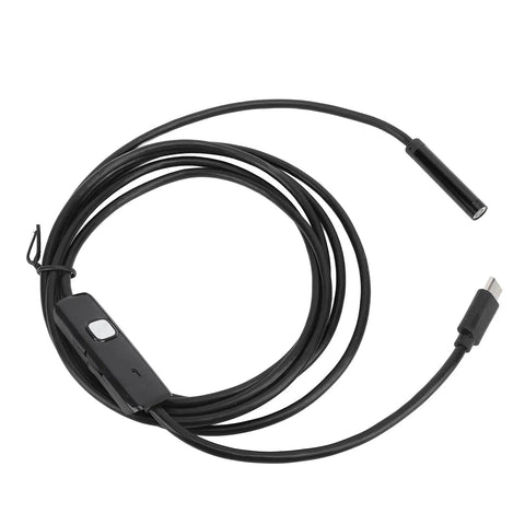 7mm Industrial Endoscope with 2MP HD Camera and Type C USB and Micro USB Interfaces 2m Cable for tight spots inspections