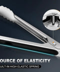 Extra Long BBQ Tongs Set Of Two 12 Inch And 17 Inch Stainless Steel Grillin Tongs with Locking Mechanism detail of spring