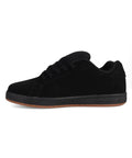 Gaveler Black Gum Skate Shoes size 11 for men, side view showing durable upper and pill pattern outsole for park and street sessions.