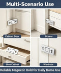 Ultra Thin Magnetic Cabinet Door Catch Kit 12 Pack 0.06 Inch Heavy Duty Steel Magnets for various cabinet and drawer uses.