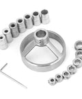 Heavy Duty Woodworking Locator Set for Precise Vertical Drilling and Molding Steel Forged Jigs with Strong Clamps Non Slip Rubber Bases