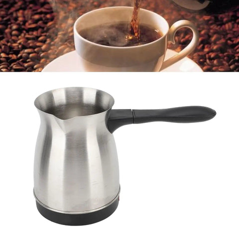 Electric Coffee Pot With Ergonomic Handle 600 Milliliter Stainless Steel Turkish Coffee Maker Kettle Delivers Barista Vibes