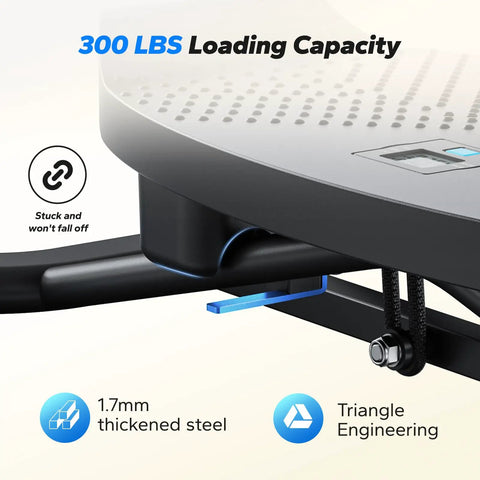 Durable Balance Board With Pro Strength Resistance Bands Home Cardio Stepper features 300 lbs capacity and thickened steel construction.
