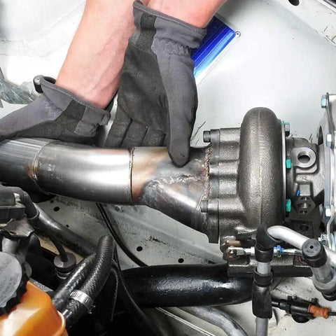 Installation of Stainless Steel 2.5 Inch V Band Clamp Flange Turbo Downpipe Adapter For T25 T28 GT25 GT28 Turbos 63mm Connector