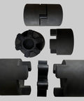L-Jaw coupling inserts set for L099/L100 with black solid hubs and NBR rubber center inserts