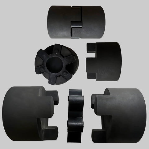L-Jaw coupling inserts set for L099/L100 with black solid hubs and NBR rubber center inserts