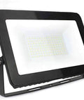 JUDYSSY Solar Flood Lights 100W Led Floodlight with adjustable stand, designed for outdoor use in yards, garages, and streets.