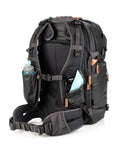 Explore V2 30 Starter Kit Camera Backpack For Travel And Outdoor Adventures with bottle holder and padded straps, black.
