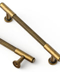 Five Inch Brushed Antique Brass Cabinet Pulls, Ten Pack, Heavy Duty Kitchen Cabinet Handles For Cupboard And Drawer, Rust Resistant