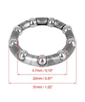 4 Pack 31Mm Outer Diameter 22Mm Inner Diameter Ball Bearing Cages with nine balls in steel for bicycle crank and wheel axle.