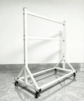 Heavy Duty Lean Pipe Material Cart Hella Tough Frame With Iron Wire Hanging Rack For Coil Storage mobile base with casters.
