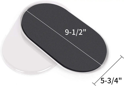 Heavy Duty Furniture Sliders 9.5 Inch Oval Moving Pads 8 Pack for Carpet and Hardwood Floors, Reusable Sofa Bed Table Desk Movers With EVA Foam Backing and PE Plastic Plate, Quick and Easy Furniture Shifts on Any Surface Beige