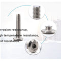 Close-up of Flat Head Allen Bolts Quarter Twenty By Two And A Half Inches Stainless Furniture showing resistance features.