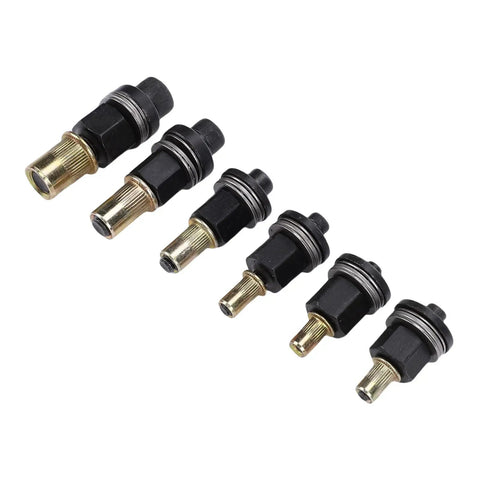 Six Piece Hand Rivet Nut Mandrel Set All-in-One For Quick Pro Grade Riveting On Sheet Metal And Pipe, Carbon Steel Construction