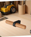 Solid Wood Drawer Pulls And Cabinet Handles Black Single Hole Wood Doorknob European Style Anti Collision Hardware in workshop