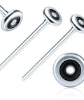 2-Pack 9 Inch Long Stem Steel Garage Door Rollers For 2-Inch Track, Beefy Heavy-Duty Commercial Grade Replacement With Quiet 10-Ball Precision Bearings