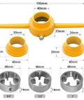 PVC Pipe Die Set Six Piece Round Die Kit For PVC Threading With Three NPT Dies One Half Inch Three Quarter Inch And One Inch Manual Pipe Threader Tool For Plumbing