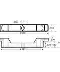 Technical diagram of False Front Cabinet Clips Set Of 2 With Screws For Easy Mounting Of False Drawer Fronts And False Cabinet Fronts.