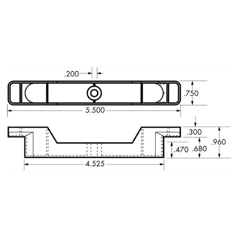 Technical diagram of False Front Cabinet Clips Set Of 2 With Screws For Easy Mounting Of False Drawer Fronts And False Cabinet Fronts.