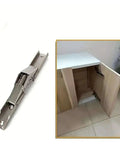 Hidden Steel Cabinet Hinges With 90 Degree And 180 Degree Folding No Slot Flush Mount Sleek Silvery Finish for frameless cabinets