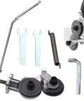 Portable Electric Metal Cutter Drill Attachment For Smooth Sheet Metal Roofing Ductwork Aluminum Siding Thin Steel Trimming Ideal Auto Repair And Workshop Precision Cutting Tool components including blades and wrenches.