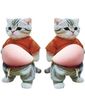 2 Pack Cat Themed Door Stopper Wall Protectors With Adhesive Soft Rubber Base Door Knob Shield For Wall Damage Prevention
