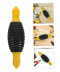 Portable Transfer Pump For Trucks, Cars, And Boats - Manual Siphon Pump For Fast Liquid Transfer, Easy Extraction, No Spill Design, Anti Leak Air Feature, Great For Yachts And Heavy Equipment Tools. Black and yellow manual pump