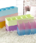 Stackable Plastic Drawer Organizers In Snazzy Pink For Crushing Closet Clutter And Laid Back Home Storage Setup with various colors.