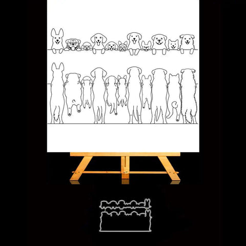 Cute Dog Clear Stamp And Die Set For Card Making And Scrapbooking Silicone Stamp With Carbon Steel Dies For Embossing Design