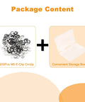 200Pcs M5 E Clip Circlip Retaining Rings Set Stainless Steel 304 with storage box, 10mm OD 5mm ID 0.8mm Thick