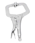 Heavy Duty C Clamp Locking Pliers With Adjustable Jaw For Welding And Grinding Projects Made From Tough 55# Steel With Sandblasted Finish